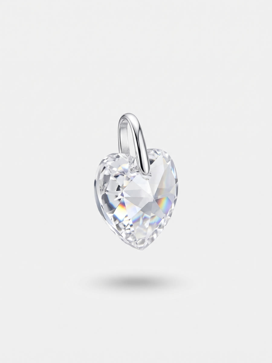 Faceted crystal heart ornament