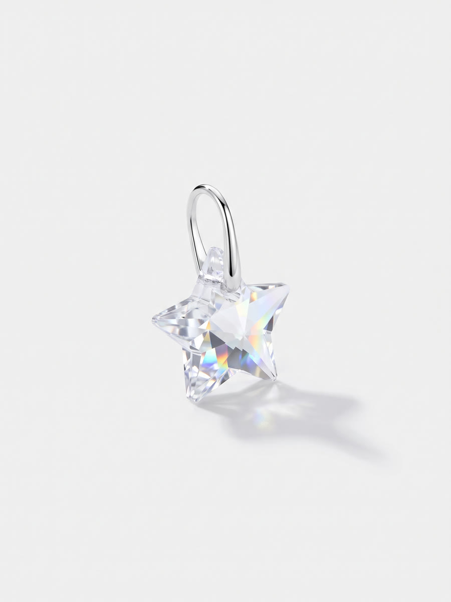 Faceted crystal star ornament